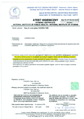 Hygienic Certificate